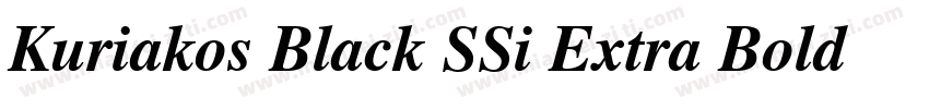 Kuriakos Black SSi Extra Bold Italic字体转换